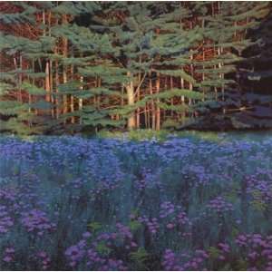 Jon R. Friedman 35W by 35H  Shadowed Meadow, Sunlit Pines CANVAS 