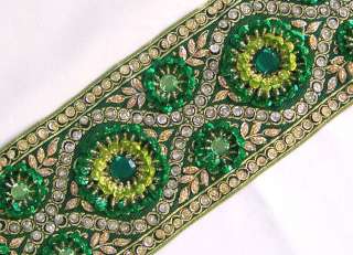 jacquard woven, metallic motif adorns this wide ribbon. Then 