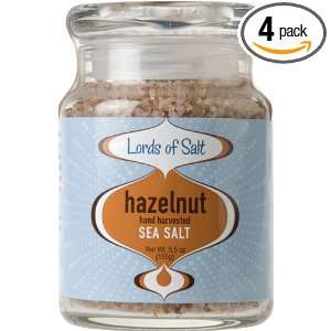 Lords of Salt Hazelnut Sea Salt, 5.5 Ounce Jars (Pack of 4)  