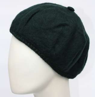 NEW~Soft Alpaca Wool Woven Beret Beanie Hat~ GREEN  
