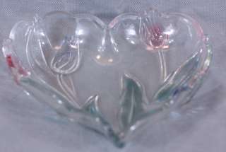 Mikasa Crystal 9 1/2 Heart Serving Bowl/Dish Germany Walther Glass 