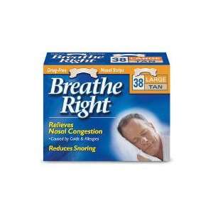 Breathe Right Nasal Strips Tan Large   38ct