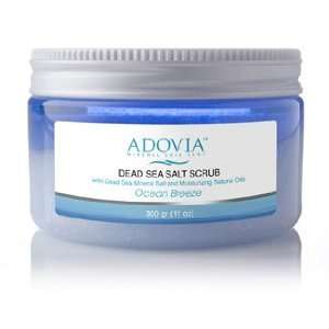  Adovia Dead Sea Salt Scrub Ocean Breeze 11 oz: Health 