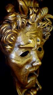 Gothic Mythical Wall Mask Pan God Sculpture Statue Art  