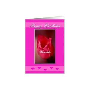  Happy Birthday   Annabelle / Hot Pink Tulip Card Health 