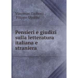   italiana e straniera Filippo Ugolini Vincenzo Gioberti  Books