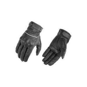  River Road Mens Firestone Matte Black Leather Glove Small 