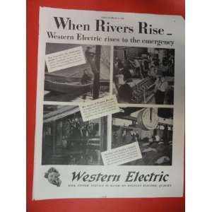 Western Electric Print Ad. Orinigal 1938 Vintage Collier,s Magazine ad 