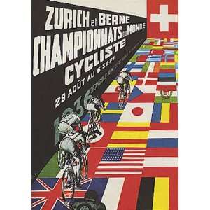   RACE BIKE CYCLES SMALL VINTAGE POSTER CANVAS REPRO: Home & Kitchen