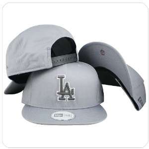 vintage new era retro LA dodgers grey charcoal logo snapback hat cap 