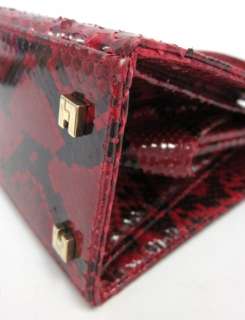 LAMBERTSON TRUEX Red Python Small Handbag  
