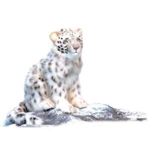   : Hansa Snow Leopard Cub Stuffed Plush Animal, SItting: Toys & Games