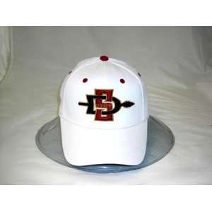  San Diego State Aztecs SDSU NCAA White 1 Fit Hat Sports 