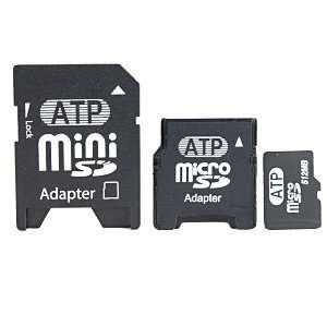  ATP AF512UD 512MB micro SD Memory Card w/SD & mini SD 