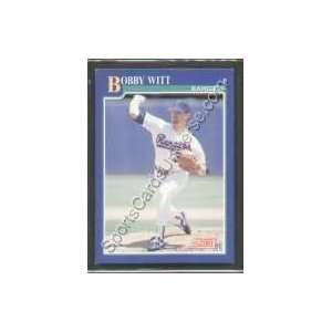  1991 Score Regular #507 Bobby Witt, Texas Rangers Baseball 