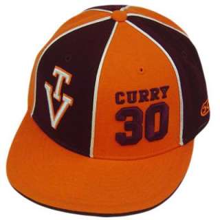 NCAA VIRGINIA TECH DELL CURRY 30 FITTED 7 1/8 HAT CAP  