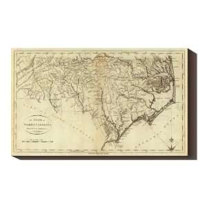  Canvas Wrapped State of North Carolina 1796 Everything 