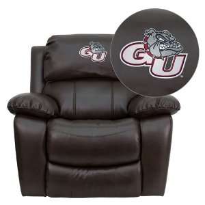 Flash Furniture Gonzaga University Bulldogs Embroidered Brown Leather 