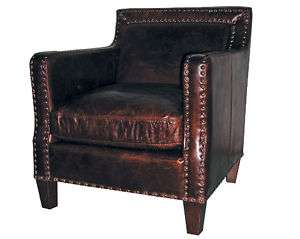 Alcott Club Chair Cigar top grain leather beautiful  