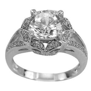 Antique Diamond Engagement Ring With GIA CERTIFIED H SI1 1.20ct Center 
