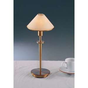  Antique Brass and Creme Glass Mini Holtkoetter Desk Lamp 
