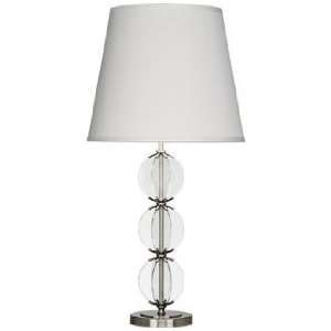   Abbey Latitude Clear Glass Antique Nickel Table Lamp