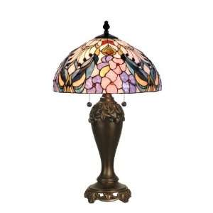  Crystal Peony Table Lamp in Antique Golden Sand