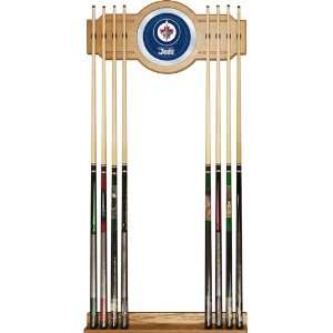   Winnipeg Jets 2 piece Wood and Mirror Wall Cue Rack: Home & Kitchen