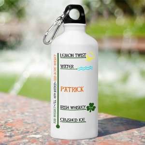 Irish Whiskey Personalized Water Bottle