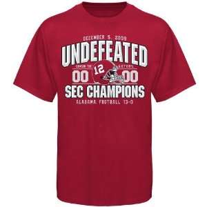 NCAA Alabama Crimson Tide Crimson 2009 SEC Champions Undefeated Score 