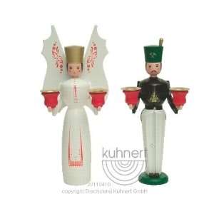  German Angel and Mountain Man Pair Candle Stand