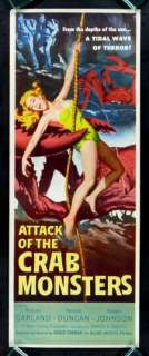 ATTACK OF THE CRAB MONSTERS * ORIG MOVIE POSTER INSERT  