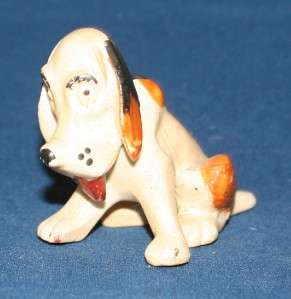 Vintage Bloodhound Dog Figurine Japan 50s Sad Lonely  