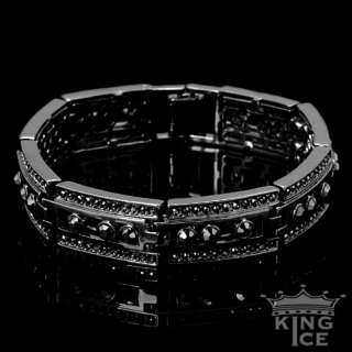 men s all black everything iced out black cz diamond hip hop style 