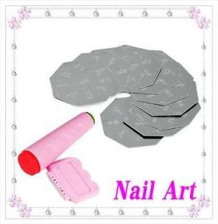 New Lot 90 Designs Nail Art Stamping Metal Plate + Scraper Knife 