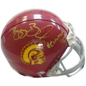 : Reggie Bush Autographed/Hand Signed USC Trojans Mini Helmet Heisman 