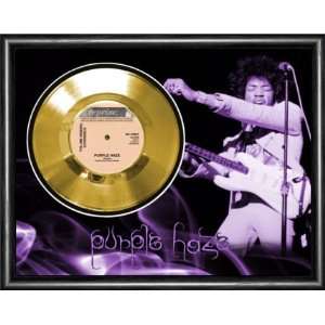  Jimi Hendrix Purple Haze Framed Gold Record A3: Musical 