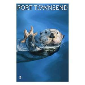  Port Townsend, Washington, Sea Otter Giclee Poster Print 