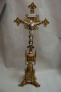 Crucifix + Gothic Altar Cross + 34 ht. + chalice +  