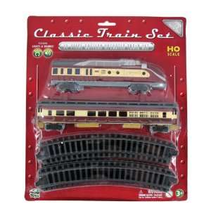   Classic Train Set   Diesel Engine with Passenger Car Toys & Games