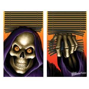  Grim Reaper Double Window Halloween Sticker: Toys & Games