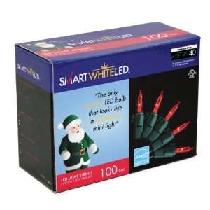   Set LED Smart Mini 100 Red Rep Bulb 4 Inch Green Wire