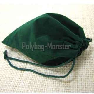 50 Green Velvet Square Jewelry Pouches Gift Bags 6X9  