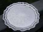 Silverplate Serving Tray Platter Tarnished  