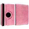 For  Kindle Fire 7 Pink Crocodile Leather Case Cover With 