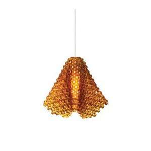 Ariana One Light Pendant in Satin Nickel Shade Color: Brown, Mounting 
