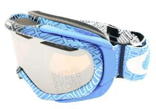 New Oakley Goggles Ambush Cinder Block Blue White Black Iridium Small 