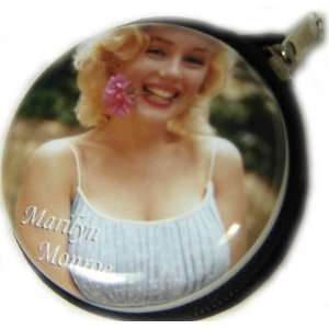  Marilyn Monroe Coin Purse   Round Tin with Zipper: Home 