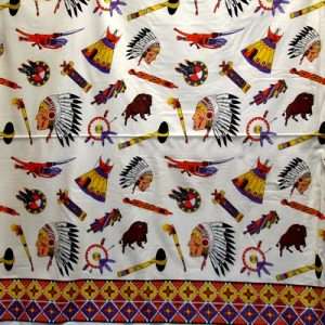 Native American Indian Indian Border Curtain Fabric BTY  