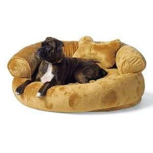  Fleece Comfy Couch Pet Bed   Brown, Extra Large (Up to 100 